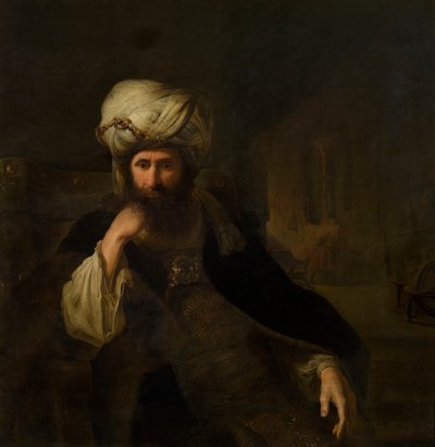 Portrait of a Man in Eastern Attire by Christian Wilhelm Ernst Dietrich