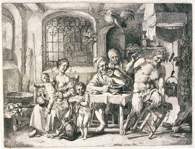 Satyr and Peasants by Christian Wilhelm Ernst Dietrich