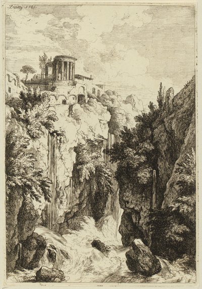 Sibyl Temple at Tivoli by Christian Wilhelm Ernst Dietrich