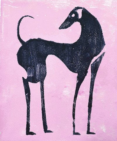 Abstract Pink Greyhound by Christina Misuro