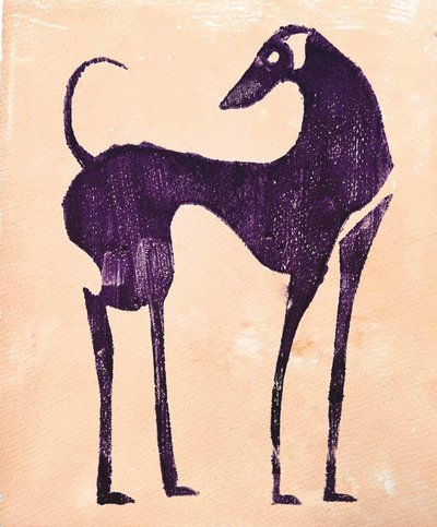 Ancient Purple Dog by Christina Misuro