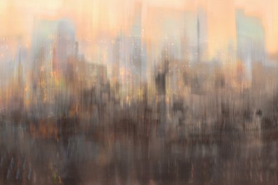 Abstract Cityscape Sunset by Christina Sillen