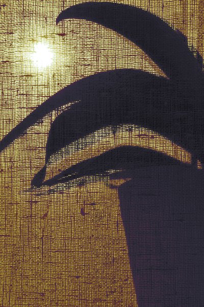Golden Light Plant Silhouette by Christina Sillen
