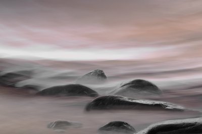 Misty Ocean Rocks by Christina Sillen