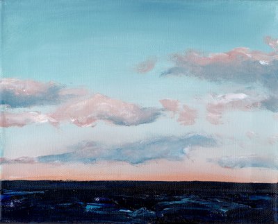 Pastel Ocean Horizon by Christine Lindstrom