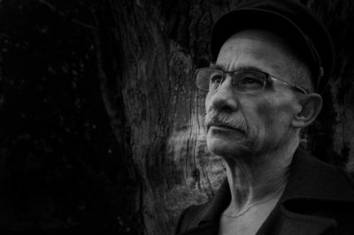 Contemplative Man Portrait by Christine von Diepenbroek