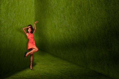 Dancing Woman Green World by Christine von Diepenbroek