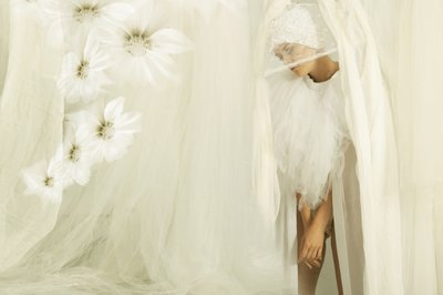 Ethereal Woman with White Flowers by Christine von Diepenbroek