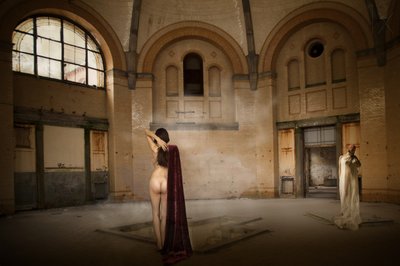 Mysterious Nude Ancient Hall by Christine von Diepenbroek