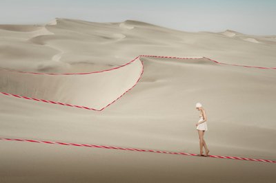 Red Ribbon Desert Walk by Christine von Diepenbroek