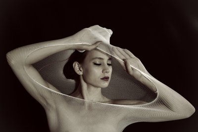 Sensual Netting Portrait by Christine von Diepenbroek