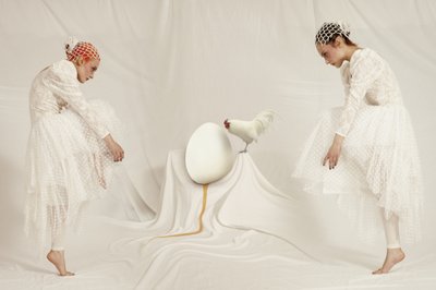 Surreal Women and Egg by Christine von Diepenbroek