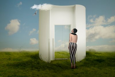 Woman at Surreal Portal by Christine von Diepenbroek