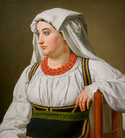 Una Ciociara. Portrait of a Roman Country Woman by Christoffer-Wilhelm Eckersberg