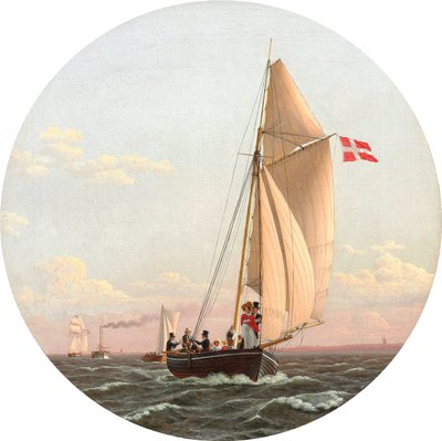 Sailing from Copenhagen to Charlottenlund by Christoffer Wilhelm Eckersberg