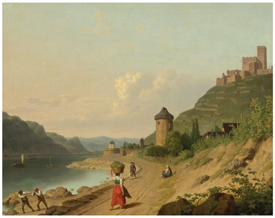 Figures on a Track by the Rhine by Christoffer Wilhelm Eckersberg