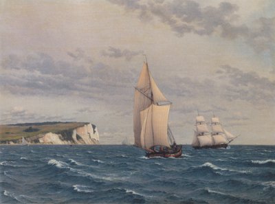 The Southern Part of the Cliffs of Møn Seen from the Sea by Christoffer Wilhelm Eckersberg