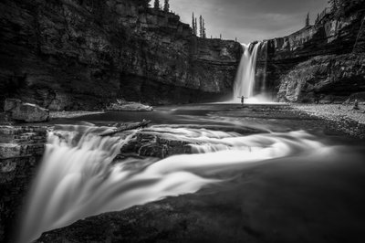 Majestic Waterfall Embrace by Christoph Schaarschmidt