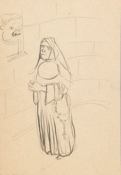 Sketch of a Nun by Christoph Voll