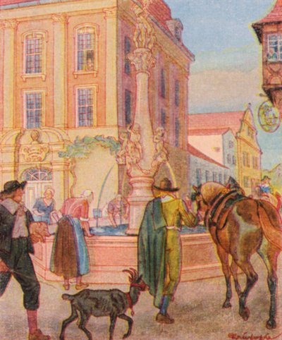 Fountain and Drinking Trough by Christophe (1856 1945)