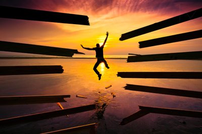 Breaking Free At Sunset by Christophe Kiciak