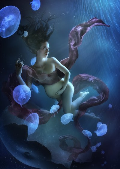 Ethereal Underwater Motherhood by Christophe Kiciak