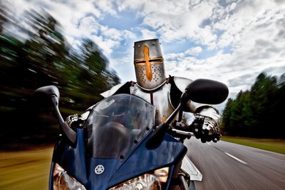 Knight On Motorcycle by Christophe Kiciak