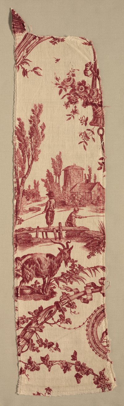 Fragments of Copperplate Printed Cotton by Christophe Philippe Oberkampf