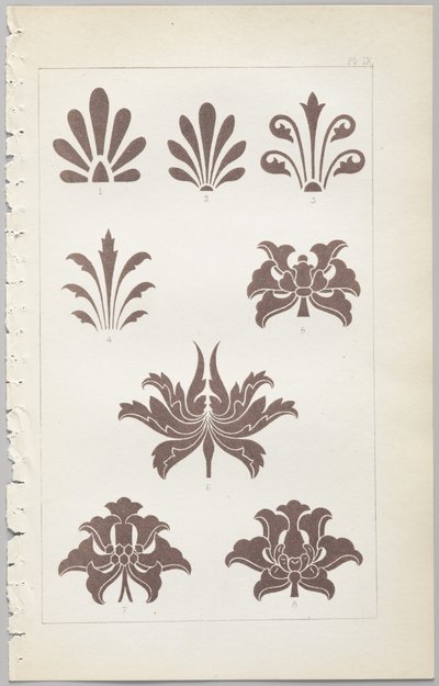 The art of decorative design: with an appendix, giving the hours of the day at which flowers open, published by Day & Son, London, 1862 by Christopher Dresser