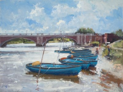Moorings at Hampton Court, 2011 by Christopher Glanville