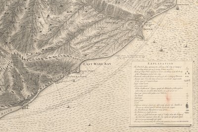 A New Philosophico Chorographical Chart of East-Kent by Christopher Packe