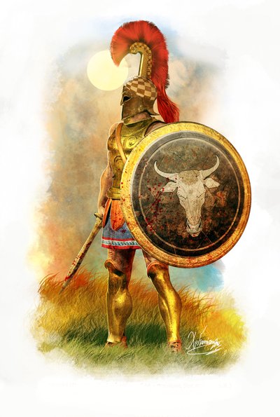 Ancient Athenian Hoplite, 490 BC, 2010 by Christos Giannopolous