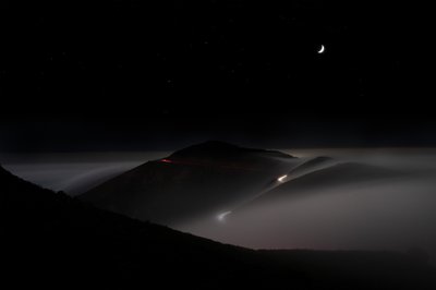 Moonlit Mountain Road by Chuanxu Ren