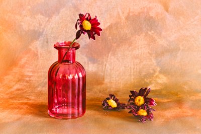 Moody Red Dahlias by Cicek Kiral
