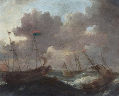 Shipping in a Storm by Claes (follower of) Claesz