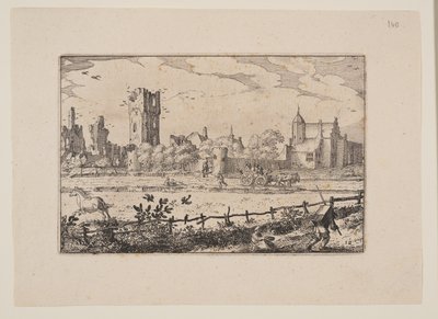 The House at Cleef, near Haarlem, from Views in the Surroundings of Haarlem by Claes Jansz. Visscher