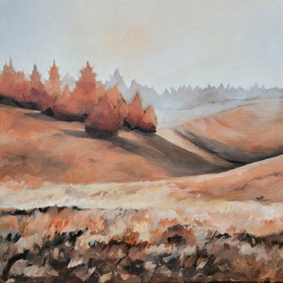 Misty Autumn Hills by Claire Whitehead