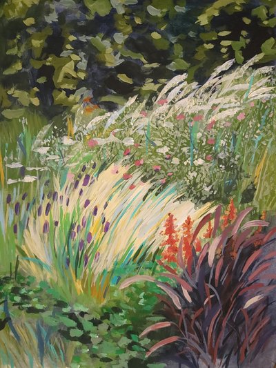 Vibrant Summer Garden by Claire Whitehead