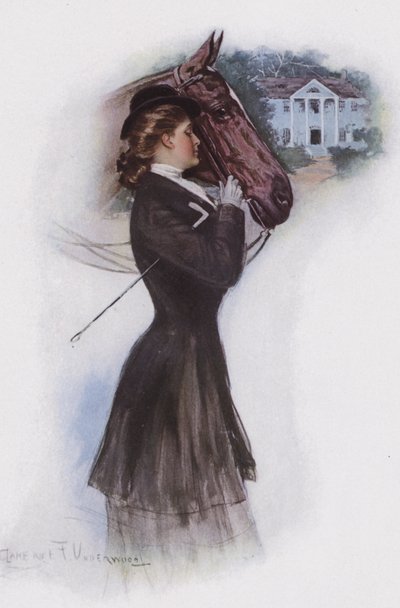 Woman with a Horse by Clarence F. Underwood