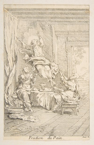 Division of the Bread (detail) by Claude Gillot, Jacques Gabriel Huquier