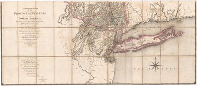 A Chorographical Map of the Province of New-York (Lower part of the map) by Claude Joseph Sauthier