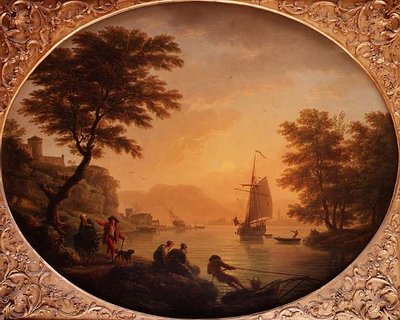 Day - An Italianate Rocky Inlet with Fisherfolk by Claude Joseph Vernet