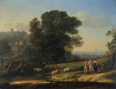Landscape with Cephalus and Procris reunited by Diana by Claude Lorrain