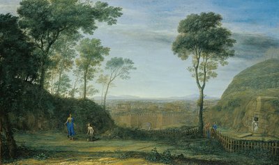 Landscape with Christ Appearing to St. Mary Magdalene ("Noli me tangere") by Claude Lorrain