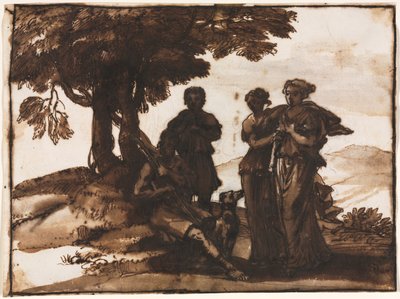 Pastoral Scene with Classical Figures, c. 1640-1645 by Claude Lorrain