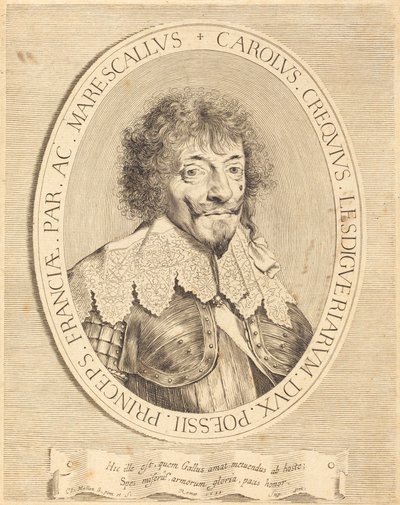 Charles I de Crequi, Duke of Lesdiguieres by Claude Mellan