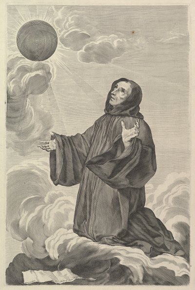 St. Benedict in Ecstasy by Claude Mellan