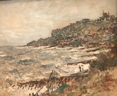 Cliff of Sainte-Adresse, Gray Weather by Claude Monet