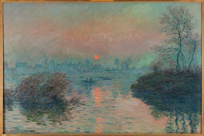 Sunset on the Seine at Lavacourt, Winter Effect by Claude Monet