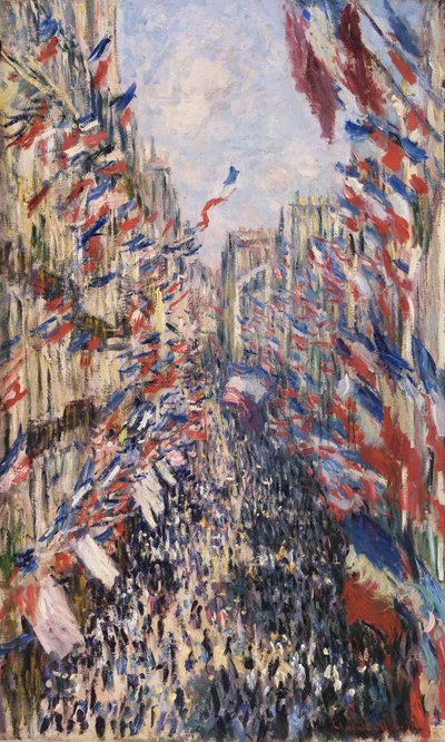 The Rue Montorgueil in Paris by Claude Monet